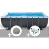 Kit Piscine Tubulaire Intex Ultra XTR Frame Rectangulaire 5,49 X 2,74 X 1,32 M + 10 Kg De Zéolite + Kit De Traitement Au Chlore - Gris -Piscine Soldes Boutique 10541308 1
