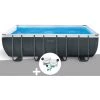 Kit Piscine Tubulaire Intex Ultra XTR Frame Rectangulaire 5,49 X 2,74 X 1,32 M + Kit De Traitement Au Chlore - Gris