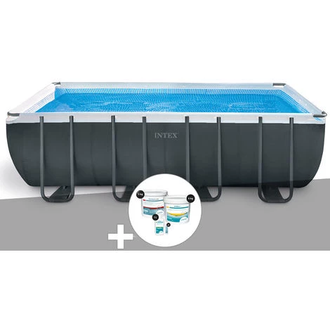 Kit Piscine Tubulaire Intex Ultra XTR Frame Rectangulaire 5,49 X 2,74 X 1,32 M + Kit De Traitement Au Chlore - Gris 3 Kit Piscine Tubulaire Intex Ultra XTR Frame Rectangulaire 5,49 X 2,74 X 1,32 M + Kit De Traitement Au Chlore - Gris
