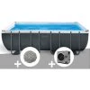 Kit Piscine Tubulaire Intex Ultra XTR Frame Rectangulaire 5,49 X 2,74 X 1,32 M + 10 Kg De Zéolite + Pompe à Chaleur - Gris -Piscine Soldes Boutique 10541317 1