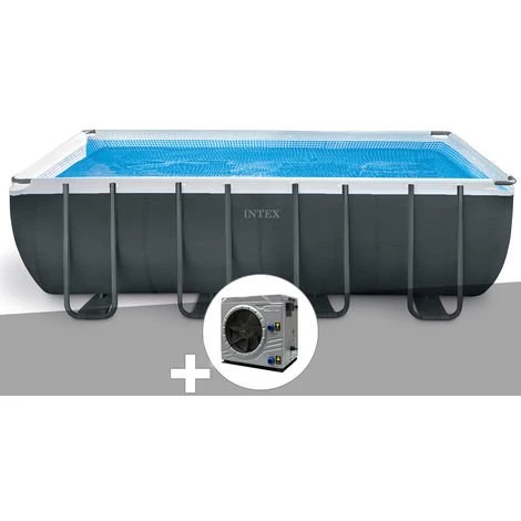 Kit Piscine Tubulaire Intex Ultra XTR Frame Rectangulaire 5,49 X 2,74 X 1,32 M + Pompe à Chaleur - Gris 3 Kit Piscine Tubulaire Intex Ultra XTR Frame Rectangulaire 5,49 X 2,74 X 1,32 M + Pompe à Chaleur - Gris