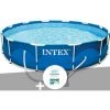Kit Piscine Tubulaire Intex Metal Frame Ronde 3,66 X 0,76 M + Kit De Traitement Au Chlore - Bleu -Piscine Soldes Boutique 10541364 1