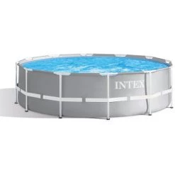 Piscine Tubulaire Prism Frame Ronde 3,66 X 1,22 M - Intex - Gris