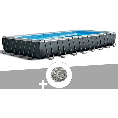 Kit Piscine Tubulaire Intex Ultra XTR Frame Rectangulaire 9,75 X 4,88 X 1,32 M + 20 Kg De Zéolite - Gris 3 Kit Piscine Tubulaire Intex Ultra XTR Frame Rectangulaire 9,75 X 4,88 X 1,32 M + 20 Kg De Zéolite - Gris