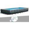 Kit Piscine Tubulaire Intex Ultra XTR Frame Rectangulaire 9,75 X 4,88 X 1,32 M + Kit D'entretien - Gris