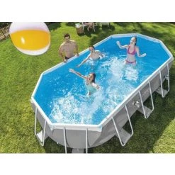 Piscine Tubulaire Prism Frame Ovale 5,03 X 2,74 X 1,22 M - Intex - Gris -Piscine Soldes Boutique 10541496 3