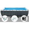 Kit Piscine Tubulaire Intex Ultra XTR Frame Rectangulaire 5,49 X 2,74 X 1,32 M + Kit De Traitement Au Chlore + Kit D'entretien + Pompe à Chaleur - Gris -Piscine Soldes Boutique 10749518 1