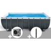 Kit Piscine Tubulaire Intex Ultra XTR Frame Rectangulaire 5,49 X 2,74 X 1,32 M + Pompe à Chaleur + Douche Solaire - Gris -Piscine Soldes Boutique 11092081 1