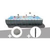 Kit Piscine Tubulaire Intex Ultra XTR Frame Rectangulaire 7,32 X 3,66 X 1,32 M + 20 Kg De Zéolite + Douche Solaire - Gris