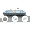Kit Piscine Tubulaire Intex Ultra XTR Frame Rectangulaire 7,32 X 3,66 X 1,32 M + 20 Kg De Zéolite + Kit De Traitement Au Chlore + Kit D'entretien - Gris