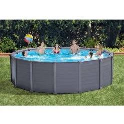 INTEX Piscine Avec Panneau En Graphite 26384 Ex 28382 478x124 Cm Ronde 9 INTEX Piscine Avec Panneau En Graphite 26384 Ex 28382 478x124 Cm Ronde -Piscine Soldes Boutique 11177991 3