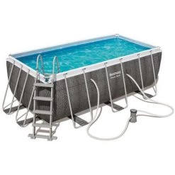 Piscine Tubulaire Bestway 4,12m X 2,01m X 1,22m Filtre Cartouche Imitation Tressée -Piscine Soldes Boutique 11277111 2