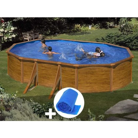 Kit Piscine Acier Aspect Bois Gré Sicilia Ovale 5,27 X 3,27 X 1,22 M + Bâche à Bulles - Aspectbois 3 Kit Piscine Acier Aspect Bois Gré Sicilia Ovale 5,27 X 3,27 X 1,22 M + Bâche à Bulles - Aspectbois