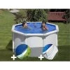 Kit Piscine Acier Blanc Gré Fidji Ronde 2,60 X 1,22 M + Bâche Hiver + Tapis De Sol - Blanc -Piscine Soldes Boutique 11491679 1