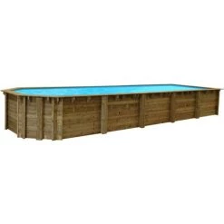 HABITAT ET JARDIN Piscine Bois En Kit " Lima " - 11.03 X 3.70 X 1.44 M -Piscine Soldes Boutique 11573230 2