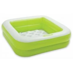 Pataugeoire Gonflable Carrée INTEX - 85 X 85 X 23 Cm - Vert - Vert