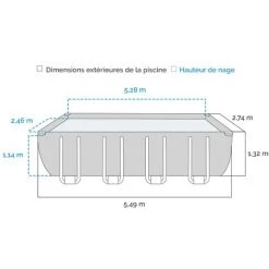 Piscine Tubulaire Intex Ultra XTR 5,49 X 2,74 X 1,32 M - Gris 9 Piscine Tubulaire Intex Ultra XTR 5,49 X 2,74 X 1,32 M - Gris -Piscine Soldes Boutique 11651829 3