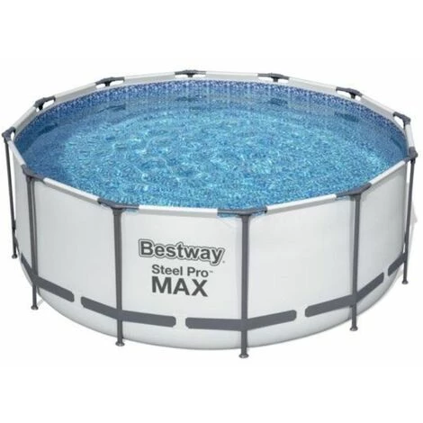 BESTWAY Piscine Tubulaire Ronde Grise Steel Pro Max Ø3.66 X H.1.22 M 3 BESTWAY Piscine Tubulaire Ronde Grise Steel Pro Max Ø3.66 X H.1.22 M