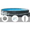 Kit Piscine Tubulaire Intex Ultra XTR Frame Ronde 7,32 X 1,32 M + 30 Kg De Zéolite + Kit D'entretien + Douche Solaire - Gris -Piscine Soldes Boutique 11673303 1