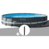 Kit Piscine Tubulaire Intex Ultra XTR Frame Ronde 6,10 X 1,22 M + Douche Solaire - Gris
