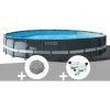 Kit Piscine Tubulaire Intex Ultra XTR Frame Ronde 7,32 X 1,32 M + 30 Kg De Zéolite + Kit De Traitement Au Chlore - Gris -Piscine Soldes Boutique 11740705 1