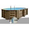 Kit Piscine Bois Gré Grenade 4,36 X 3,36 X 1,17 M + Alarme