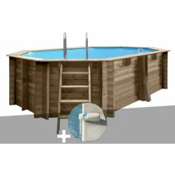 Kit Piscine Bois Gré Grenade 4,36 X 3,36 X 1,17 M + Douche