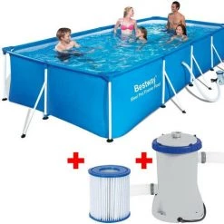 Piscine Hors-sol Tubulaire Pour Enfants Bestway Family Splash Frame Pool 400x211x81 Cm Filtre à Cartouche De 1.249 Litres/heure -Piscine Soldes Boutique 11989086 5