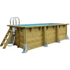 Piscine Bois Azura 4,50 X 2,50 M - Liner Bleu - Ubbink