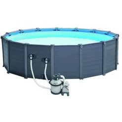 Piscine Tubulaire Ronde Intex Graphite 4,78 X 1,24 M 9 Piscine Tubulaire Ronde Intex Graphite 4,78 X 1,24 M -Piscine Soldes Boutique 12322079 3
