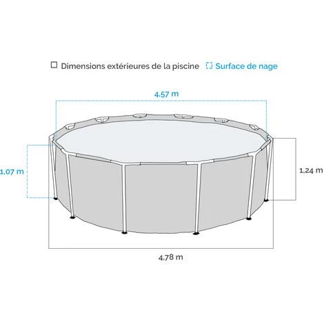 Piscine Tubulaire Ronde Intex Graphite 4,78 X 1,24 M 7 Piscine Tubulaire Ronde Intex Graphite 4,78 X 1,24 M – Image 5