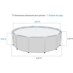 Piscine Tubulaire Ronde Intex Prism Frame 4,27 X 1,07 M - Gris -Piscine Soldes Boutique 12459251 3