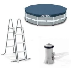 Piscine Tubulaire Ronde Intex Prism Frame 4,27 X 1,07 M - Gris -Piscine Soldes Boutique 12459251 5