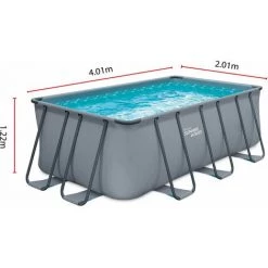 HABITAT ET JARDIN Piscine Tubulaire - 4,01 X 2,01 X 1,22 M - Sans Filtration -Piscine Soldes Boutique 12634486 3