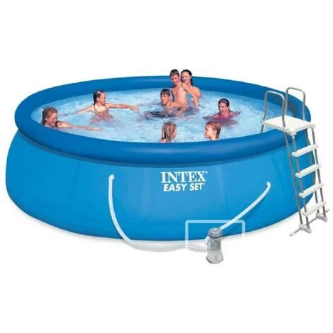 Kit Piscine Hors Sol Autoportante INTEX Easy Set - 457.2 X 121.92 Cm - Ronde (Inclus Bâche. échelle. Tapis De Sol Et épurateur) 3 Kit Piscine Hors Sol Autoportante INTEX Easy Set - 457.2 X 121.92 Cm - Ronde (Inclus Bâche. échelle. Tapis De Sol Et épurateur)