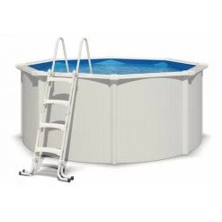 ABAK Piscine Hors Sol Acier Ronde Ø 3,65 X 1,20 M Blanche SAPHIR