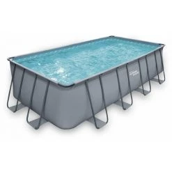 HABITAT ET JARDIN Piscine Tubulaire - LUDO 2 Bis - 4,01 X 2,01 X 1,22 M - Filtration à Sable 2.5 M³/h