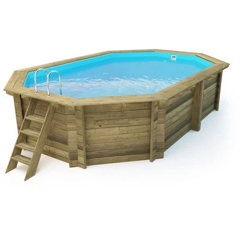 HABITAT ET JARDIN Piscine Bois " Rio " - 5.60 X 3.70 X 1.24 M 4 HABITAT ET JARDIN Piscine Bois " Rio " - 5.60 X 3.70 X 1.24 M – Image 2