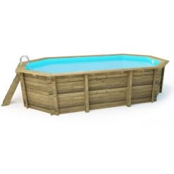 HABITAT ET JARDIN Piscine Bois " Havana " 7.57 X 4.07 X 1.44 M -Piscine Soldes Boutique 150201 3