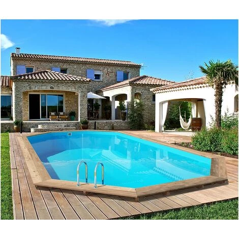 HABITAT ET JARDIN Piscine Bois " Palma " - 7.57 X 4.07 X 1.31 M + Pompe à Chaleur 6.1 KW 5 HABITAT ET JARDIN Piscine Bois " Palma " - 7.57 X 4.07 X 1.31 M + Pompe à Chaleur 6.1 KW – Image 3