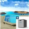 HABITAT ET JARDIN Piscine Bois " Miami " - 4.86 X 3.36 X 1.20 M + Mini Pompe à Chaleur 3.5kW - Métal - Gris -Piscine Soldes Boutique 1511333 1