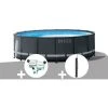 Kit Piscine Tubulaire Intex Ultra XTR Frame Ronde 4,88 X 1,22 M + Kit De Traitement Au Chlore + Douche Solaire - Gris -Piscine Soldes Boutique 15887386 1