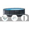 Kit Piscine Tubulaire Intex Ultra XTR Frame Ronde 4,88 X 1,22 M + Kit De Traitement Au Chlore + Kit D'entretien + Douche Solaire - Gris -Piscine Soldes Boutique 16232467 1