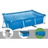 Kit Piscine Tubulaire Rectangulaire Intex 3,00 X 2,00 X 0,75 M + Filtration à Cartouche + Bâche De Protection + Bâche à Bulles -Piscine Soldes Boutique 16740898 1