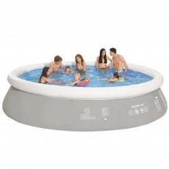 Jilong Piscine Ronde Gonflable Gris 450 X 122 Cm