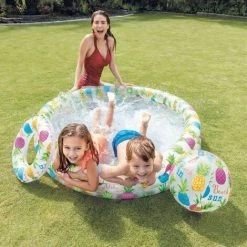 INTEX Piscinette Gonflable Ananas + Bouée Et Ballon -Piscine Soldes Boutique 16908951 2