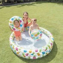 INTEX Piscinette Gonflable Ananas + Bouée Et Ballon -Piscine Soldes Boutique 16908951 3
