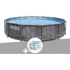 Kit Piscine Tubulaire Intex Baltik Ronde 5,49 X 1,22 M + 6 Cartouches De Filtration - Gris