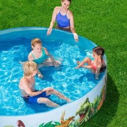 Piscine Gonflable Pour Enfants Bestway Dinosaures 244x46 Cm Forme Ronde PVC -Piscine Soldes Boutique 17855300 5