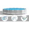 Kit Piscine Tubulaire Intex Prism Frame Ronde 5,49 X 1,22 M + 6 Cartouches De Filtration + Kit D'entretien + Kit De Traitement Au Chlore - Gris